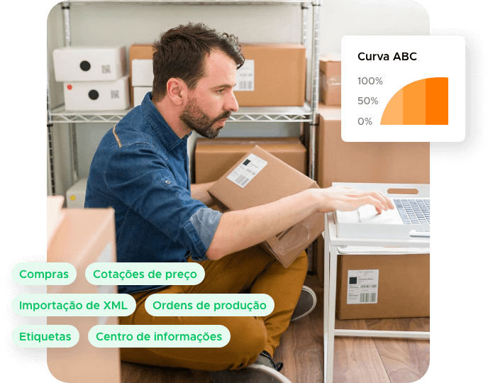 Compras, estoque e produção